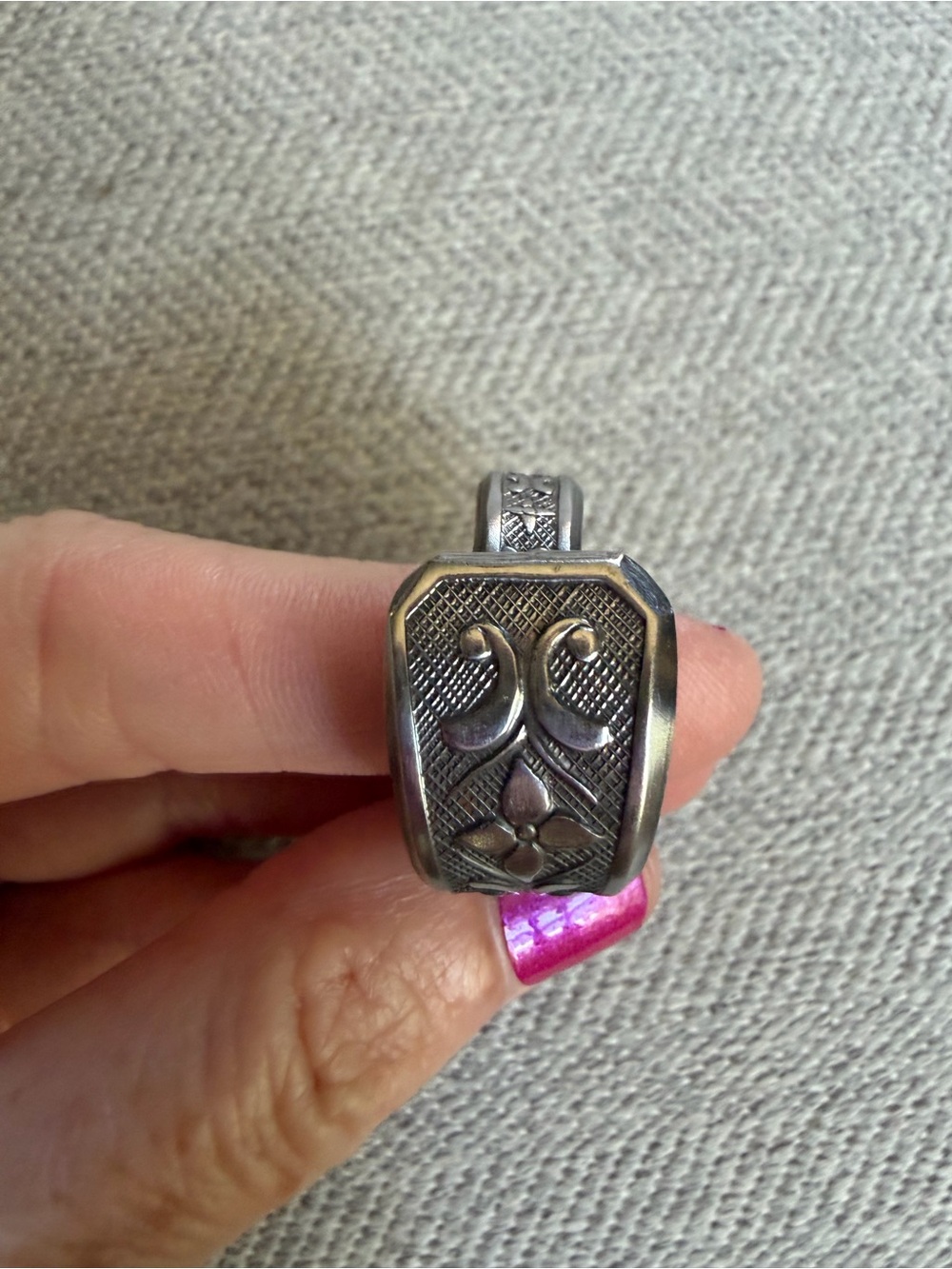 Stainless Spoon Ring Size 11 - Picture 9 of 12